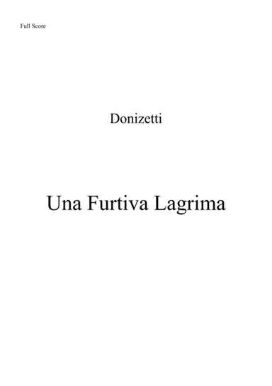 Una Furtiva Lagrima (arr. Robin Hill)