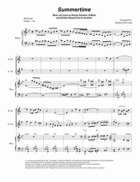 Summertime (arr. Stephen DeCesare)