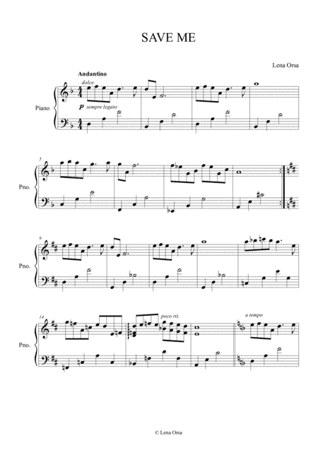 Save Me | Piano Music