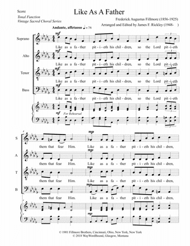 Like As A Father (arr. James F. Rickley)