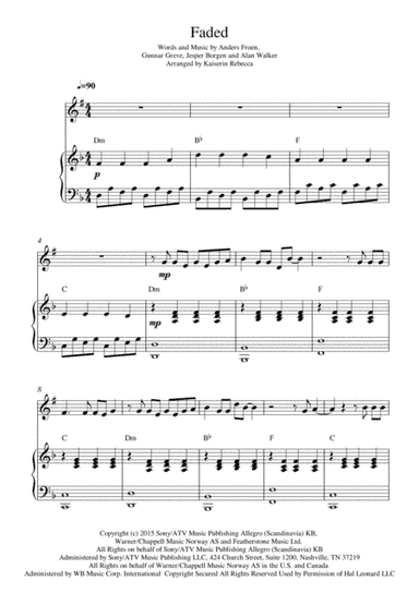 Faded (arr. Kaiserin Rebecca)