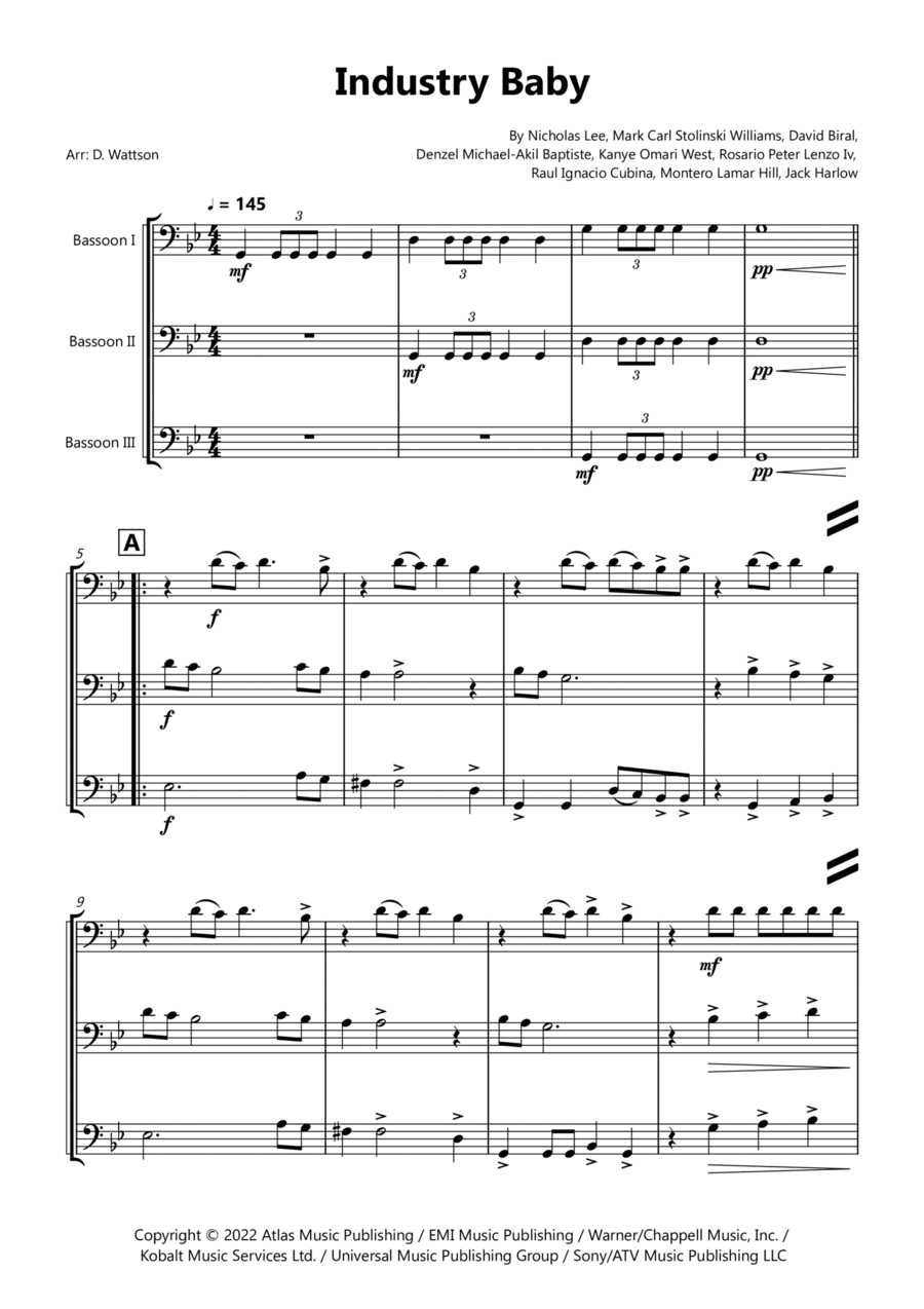 Industry Baby (arr. Douglas Wattson)