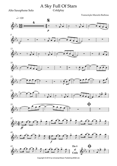 A Sky Full Of Stars (arr. Transcription: Marcelo Barbosa)