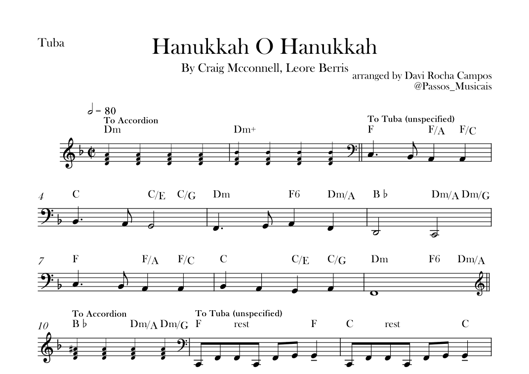 Hanukkah O Hanukkah (arr. Davi Rocha Campos)