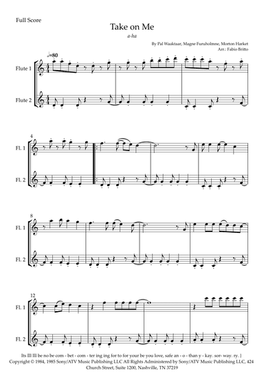 Take On Me (arr. Fabio Britto)