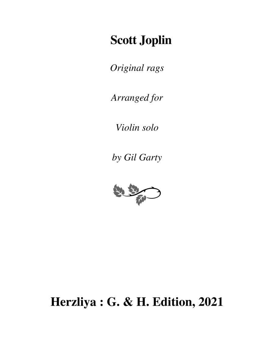 Original rags (arrangement for violin solo) (arr. Gil Garty)