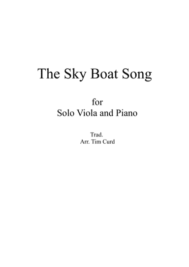The Skye Boat Song. For Solo Viola and Piano (arr. Tim Curd)