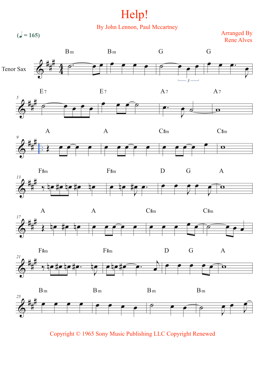 Help! (arr. Rene Alves)