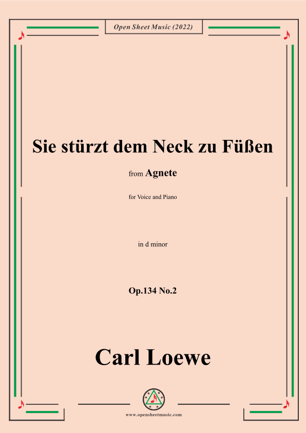 Loewe-Sie stürzt dem Neck zu Füßen,in d minor,Op.134 No.2,from Agnete (arr. OSM Press)