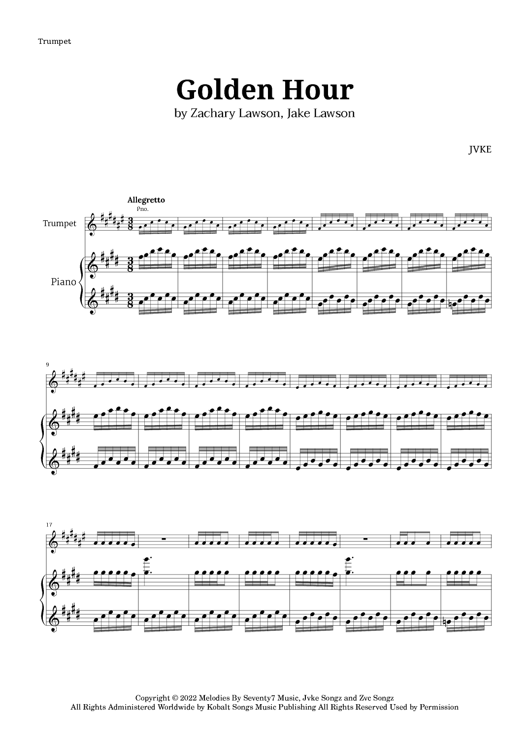Golden Hour (arr. Langanho)