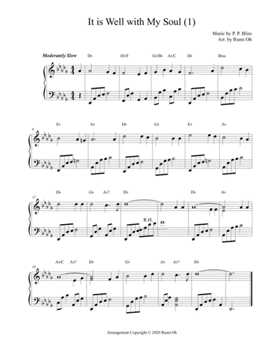 [It is Well with My Soul] Favorite hymns arrangements with 3 levels of difficulties for beginner and (arr. Rumi Oh)
