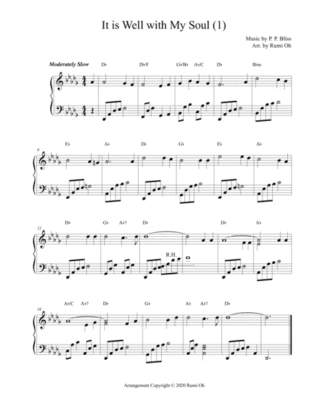 [It is Well with My Soul] Favorite hymns arrangements with 3 levels of difficulties for beginner and (arr. Rumi Oh)