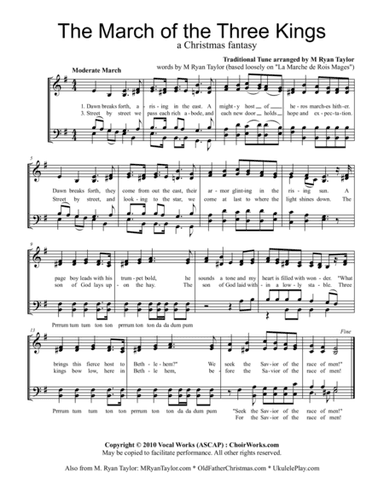 The March of the Three Kings, A Christmas Fantasy : SATB Acapella (arr. M. Ryan Taylor)