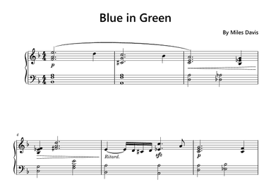Blue In Green (arr. Funtom)