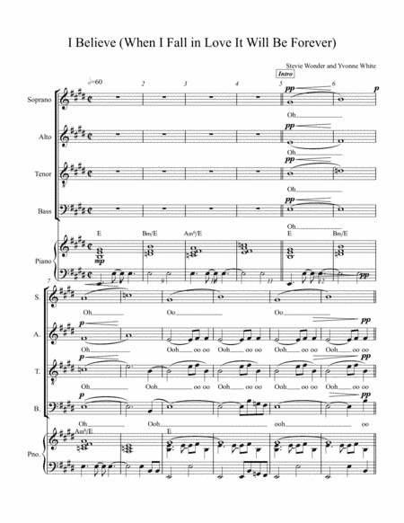 I Believe (when I Fall In Love It Will Be Forever) (arr. Margaret Grottenthaler)