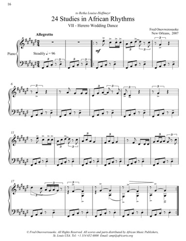 Twenty-Four Studies in African Rhythms, No. 7
