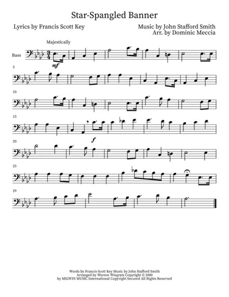 The Star Spangled Banner (arr. Dominic Meccia)