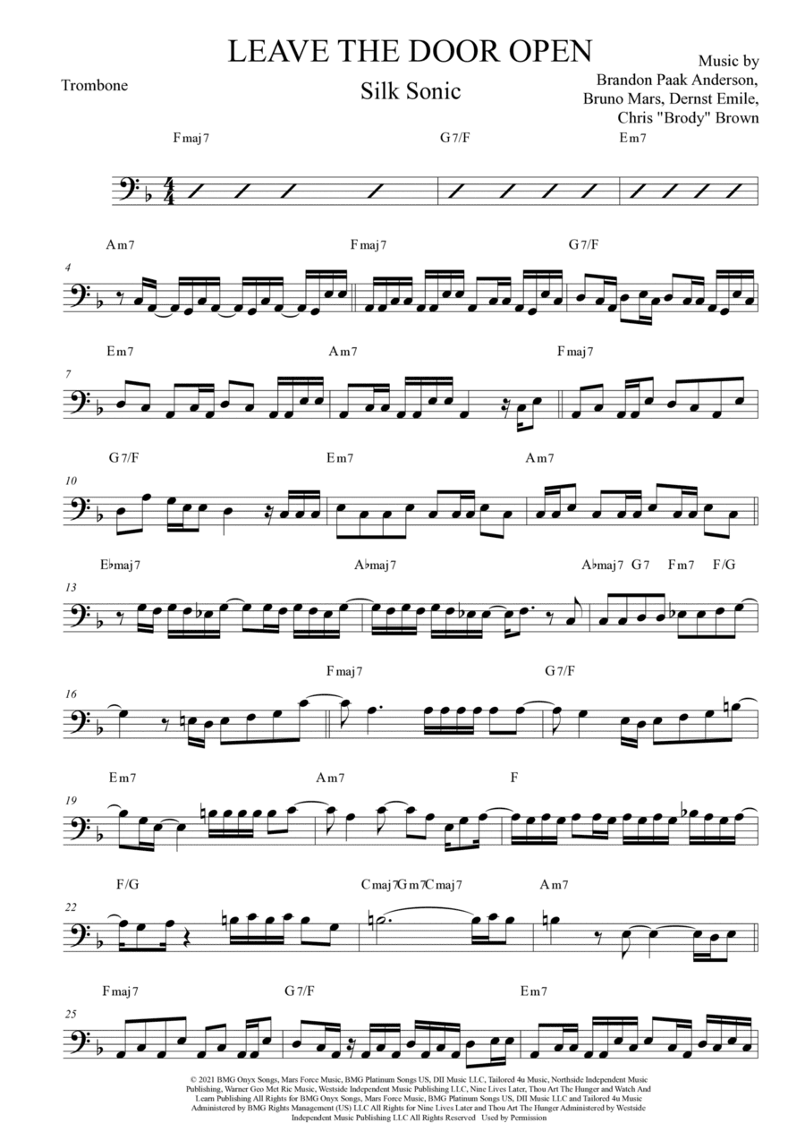 Leave The Door Open (arr. Anderson Quevedo)