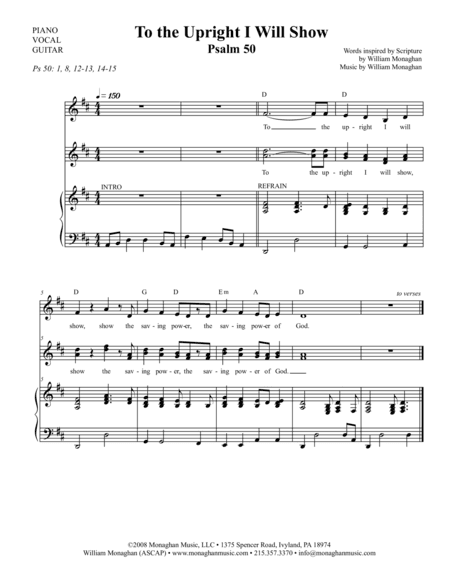 To the Upright I Will Show (Psalm 50)