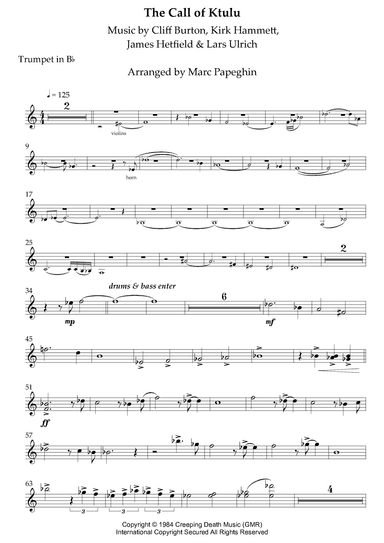 The Call Of Ktulu (arr. Marc Papeghin)