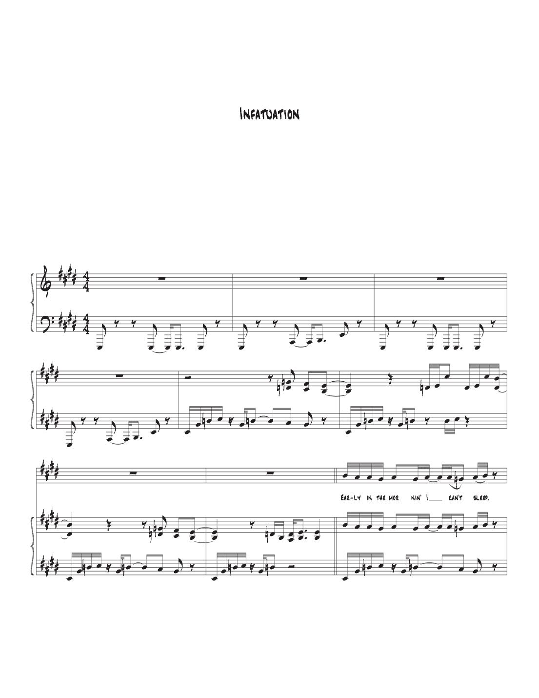 Infatuation (arr. Biegler)