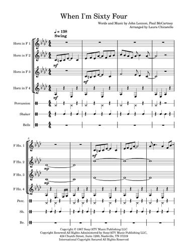 When I'm Sixty-four (arr. Laura Chicarello)