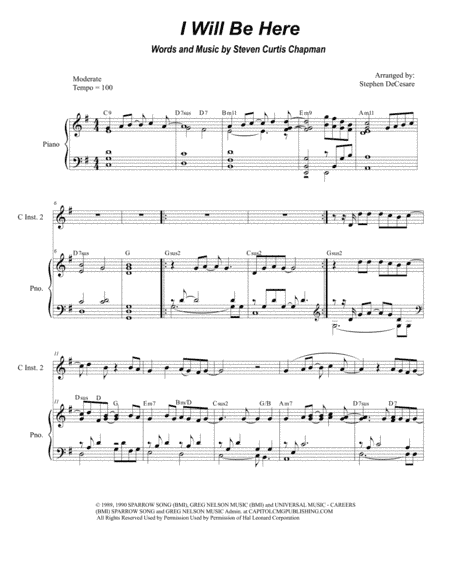 I Will Be Here (arr. Stephen DeCesare)