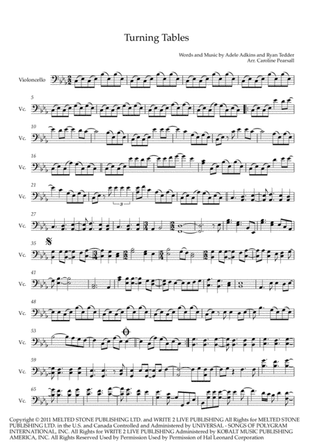 Turning Tables (arr. Caroline Pearsall)