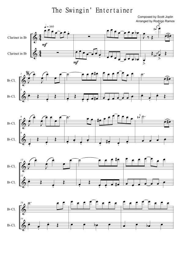The Entertainer (arr. Rodrigo Ramos)
