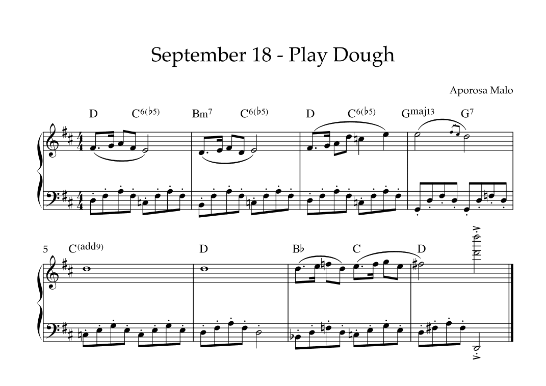 September 18 - Play Dough