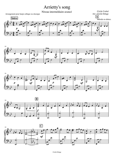 Arrietty's Song (arr. Cécile Delage)