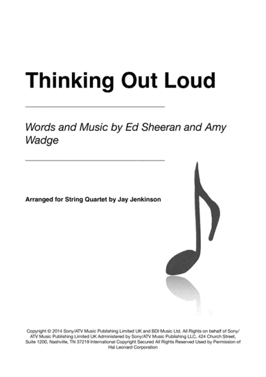 Thinking Out Loud (arr. Jay Jenkinson)