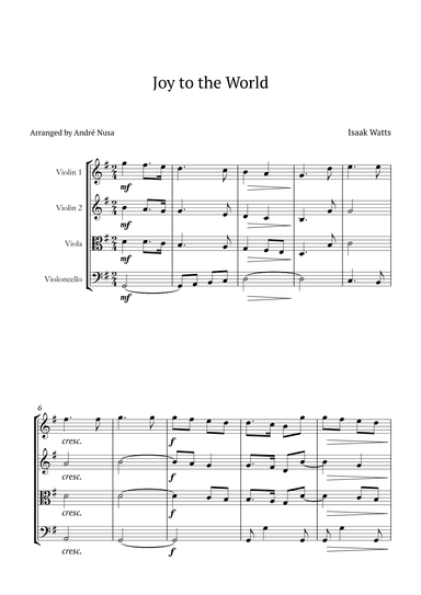 Joy to the World (arr. André Nusa)