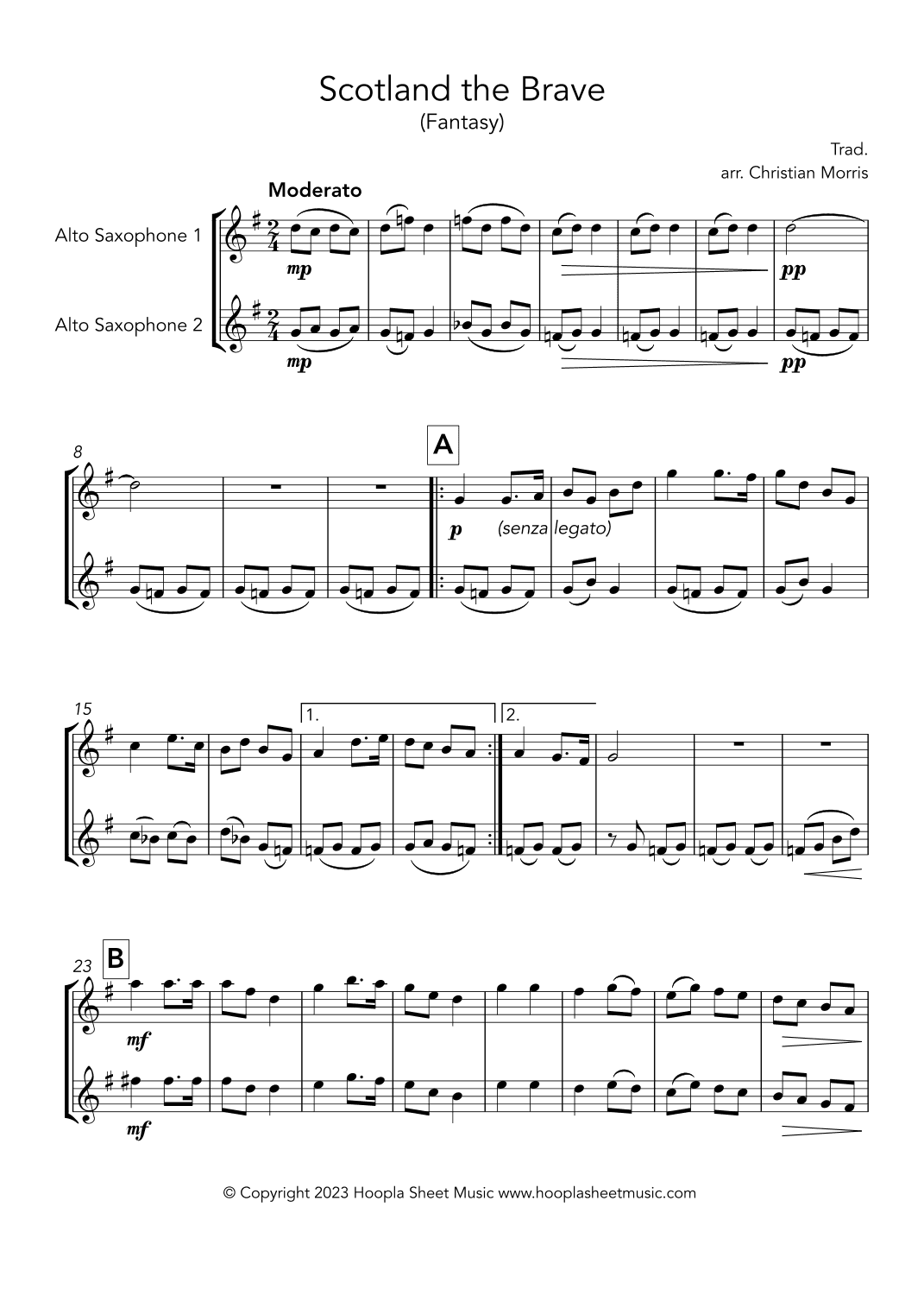 Scotland the Brave (arr. Christian Morris)