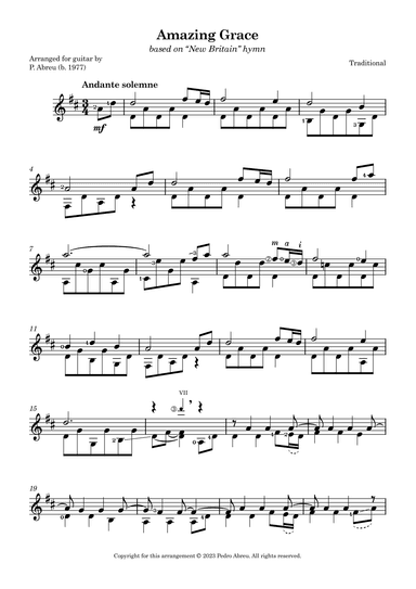 Amazing Grace (arr. Pedro Abreu)