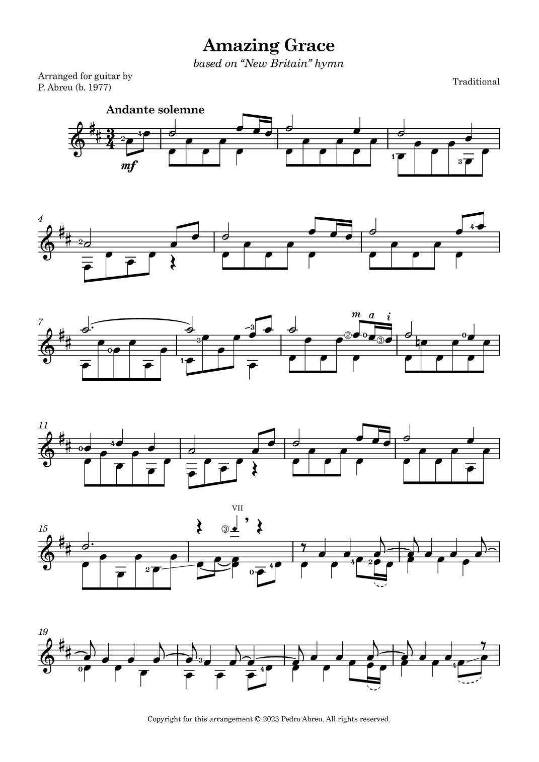 Amazing Grace (arr. Pedro Abreu)