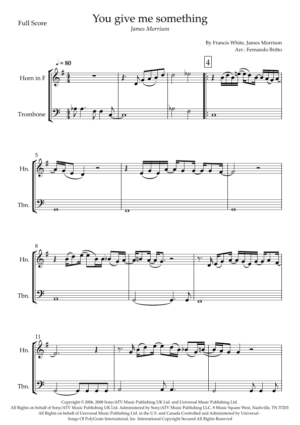 You Give Me Something (arr. Fernando Britto)
