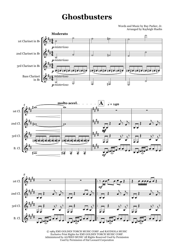 Ghostbusters (arr. Kayleigh Huelin)