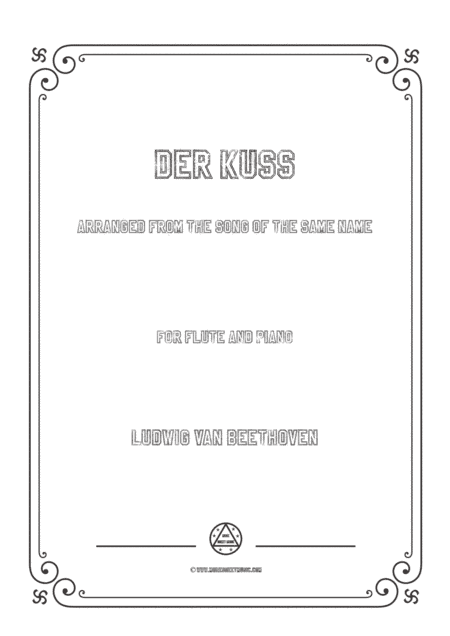 Beethoven-Der Kuss,for Flute and Piano (arr. MSM)