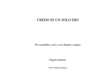 Credo in un solo Dio