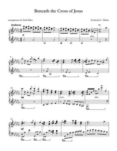 Beneath the Cross of Jesus(St. Christopher) - a piano setting by Erik Kihss (arr. Erik Kihss)