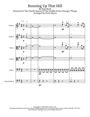 Running Up That Hill (arr. Greta Myers)