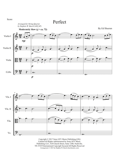Perfect (arr. Stephen W. Burch (ASCAP))