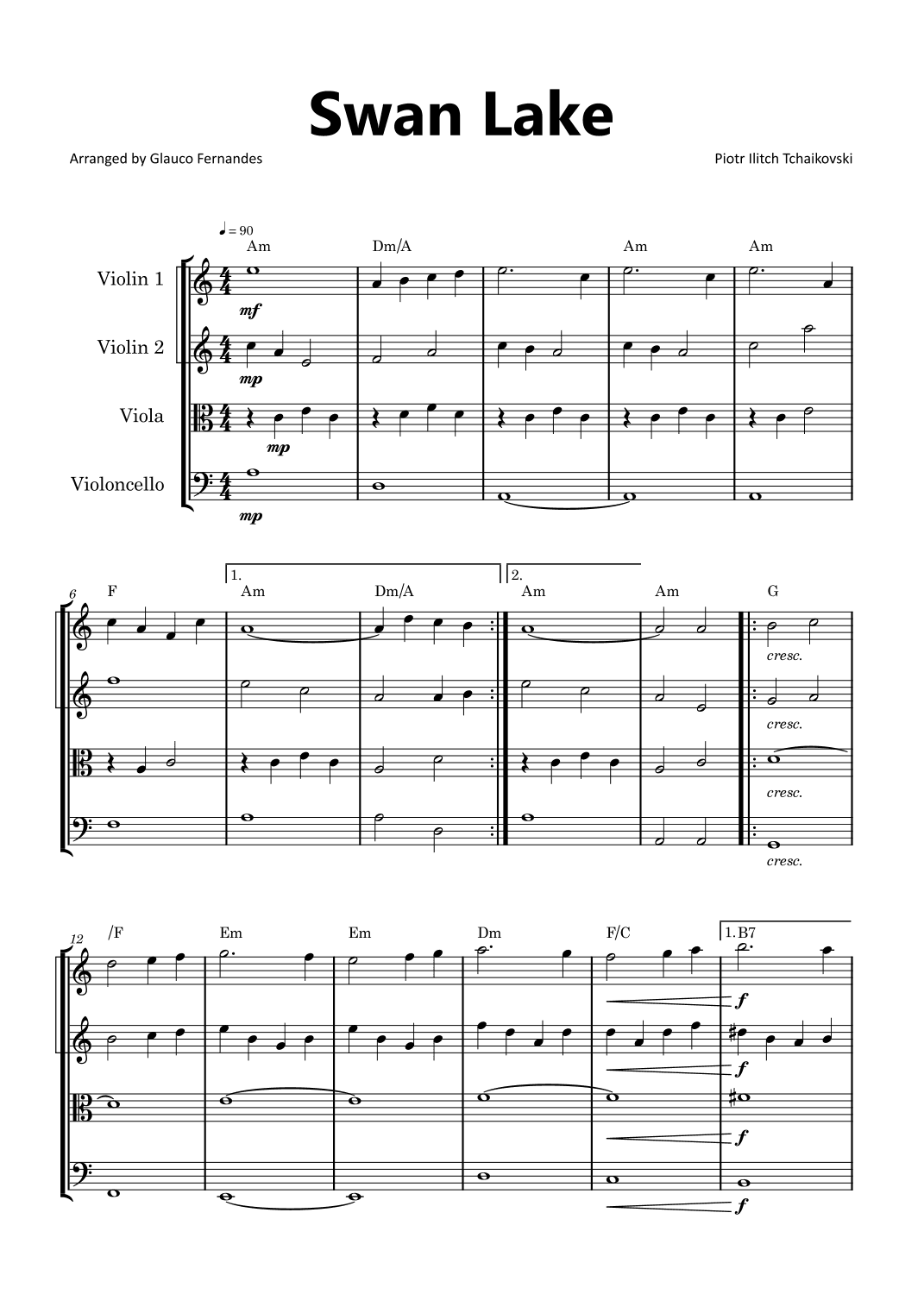 Swan Lake (arr. Glauco Fernandes)