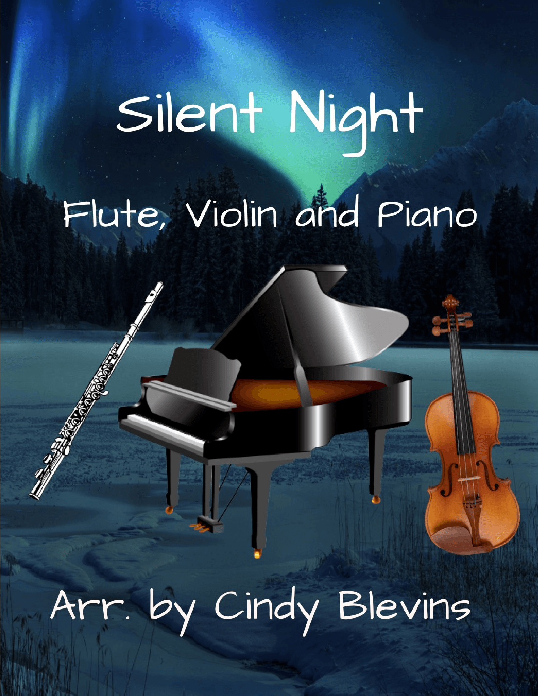 Silent Night, for Piano, Flute and Violin (arr. Cindy Blevins)
