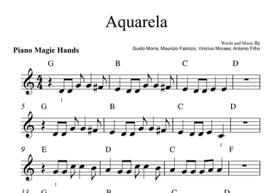 Aquarela-toquinho (arr. Piano Magic Hands)