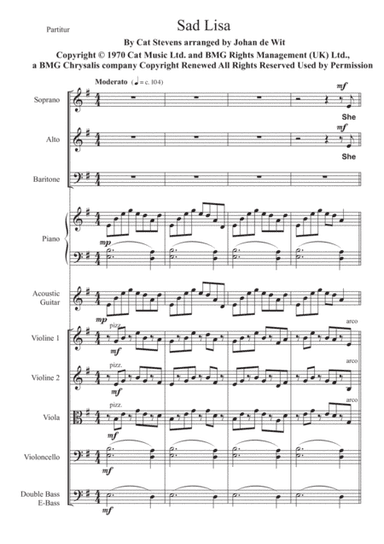 Sad Lisa (arr. Johan de Wit)