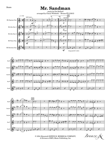 Mister Sandman (arr. Cheryl Woldseth – Bronze:FX)