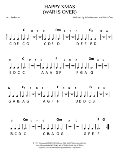 Happy Xmas (War Is Over) (arr. Zachary Seckman)