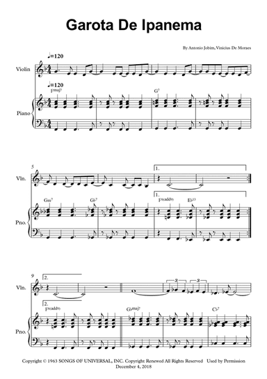 Garôta De Ipanema (arr. Wesley S. SIlva)